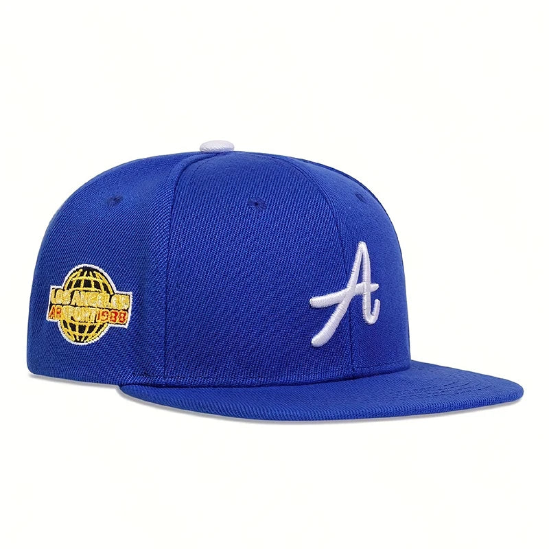 A Letter Embroidery Kids Hip Hop Snapback Cap
