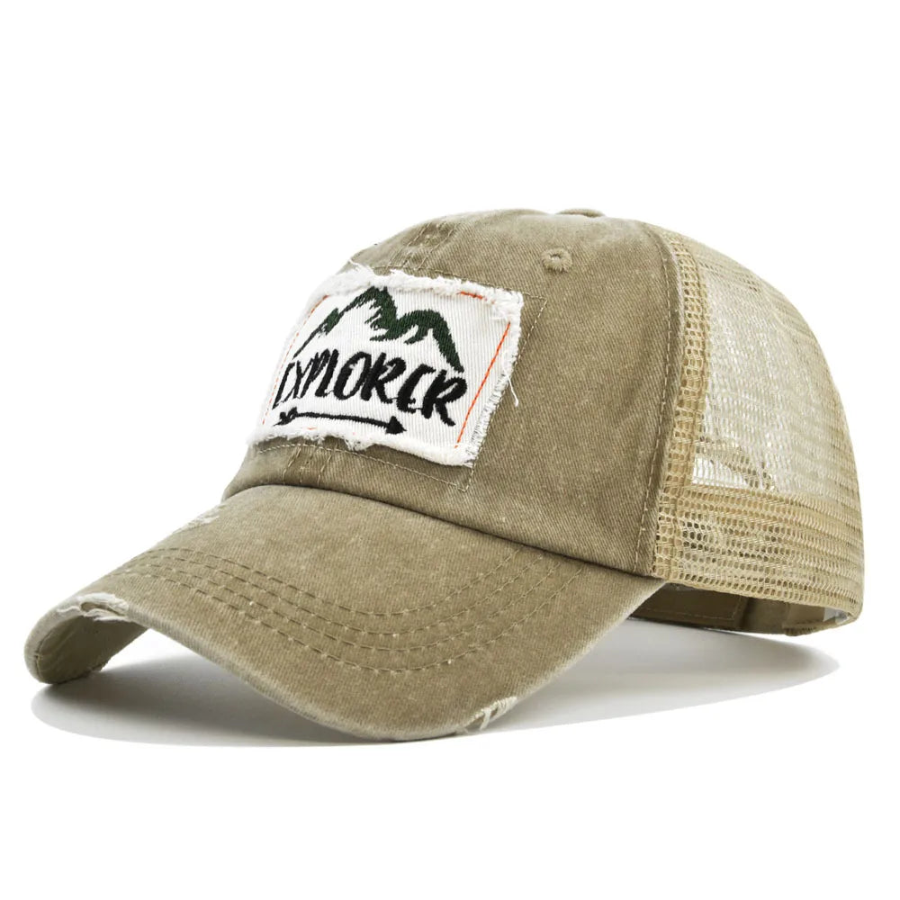 Explorer Large Letter Embroidered Baseball Cap