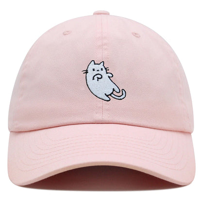 White Cat Kawaii Embroidered Adjustable Baseball Cap