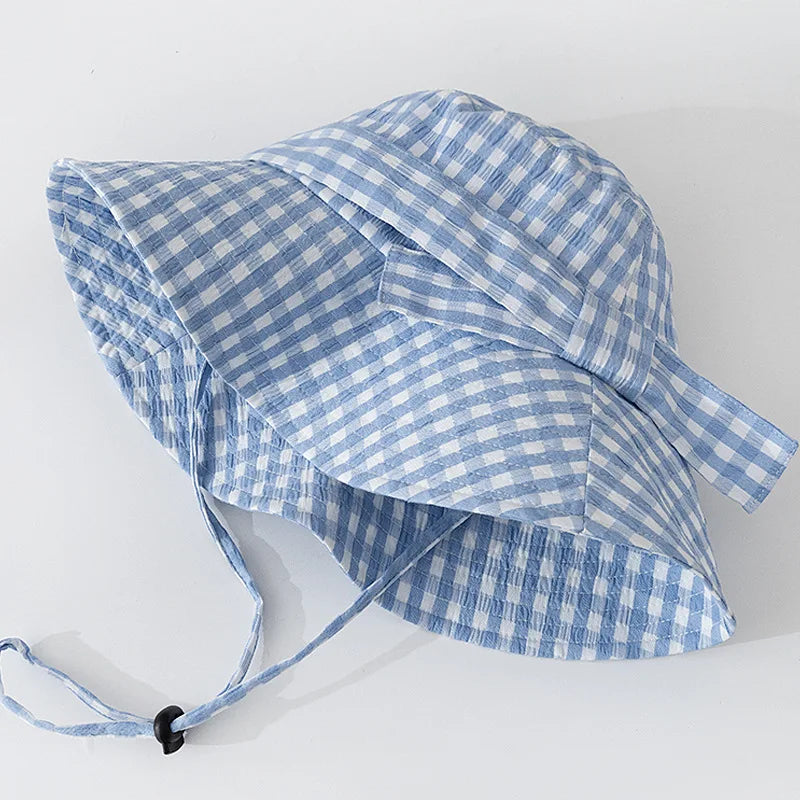 Women's Vintage Pink Plaid Bucket Hat