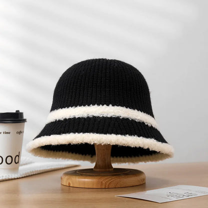 Women’s Color Block Fluffy Bucket Hat