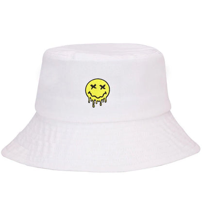 Graffiti Smiley Cotton Bucket Hat