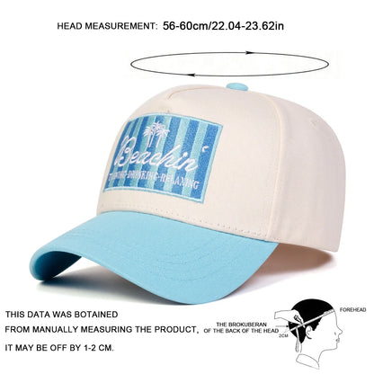 Beachin Embroidery Adjustable Outdoor Baseball Cap