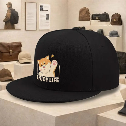 Shiba Inu Enjoy Life Streetwear Snapback Cap