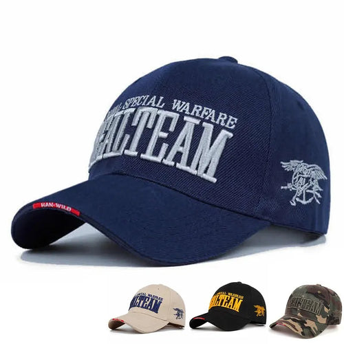 SEALTEAM Letter Embroidery Outdoor Adjustable Baseball Cap
