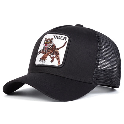 Unisex TIGER Embroidery Baseball Net Caps