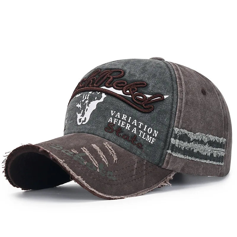 Vintage Distressed Washed Embroidered Baseball Cap