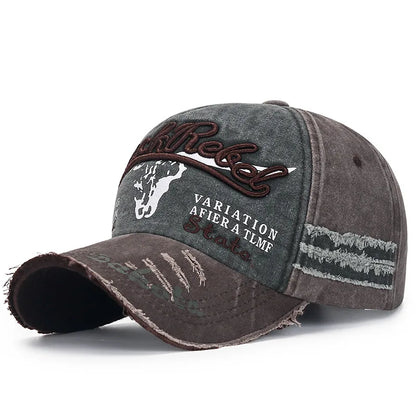 Vintage Distressed Washed Embroidered Baseball Cap
