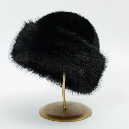 Women's Winter Fluffy Plush Bucket Hat