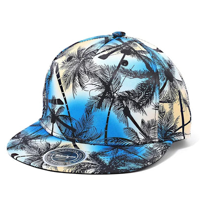 Hawaiian Coconut Tree Quick Dry Snapback Cap