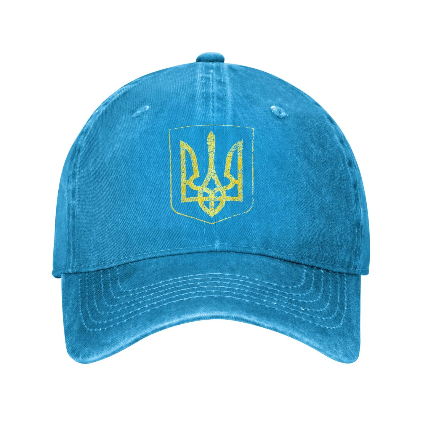 Zelensky Gold Trident Ukraine Flag Baseball Cap