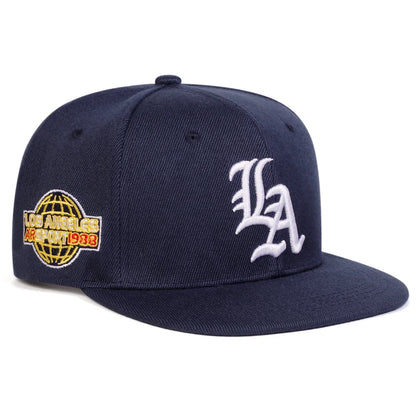 Gothic LA Letter Embroidered Hip Hop Snapback Cap