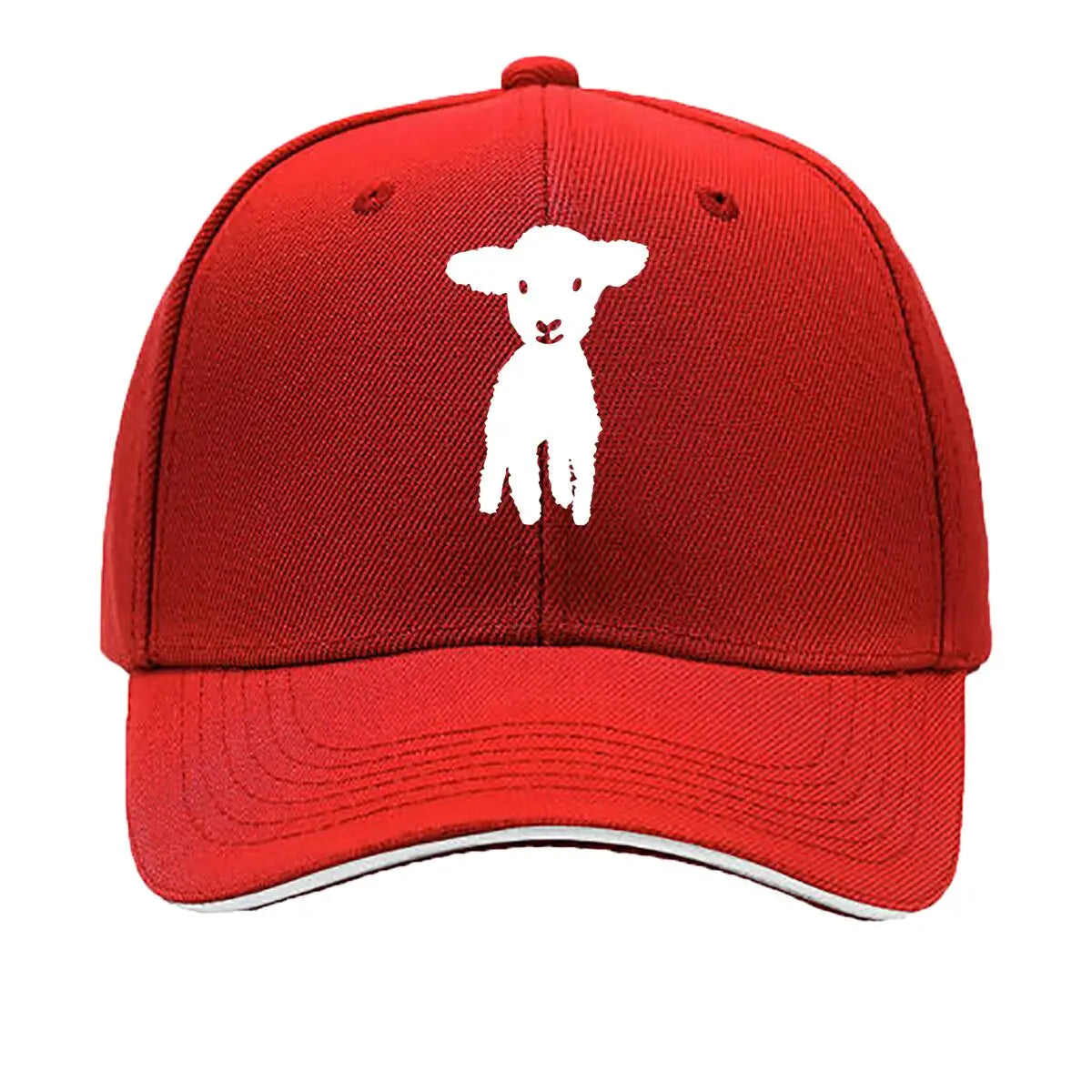 Cartoon Goat Printed Vintage Distressed Baseball Cap