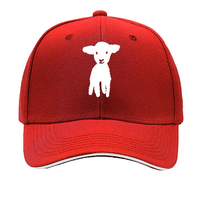 Cartoon Goat Printed Vintage Distressed Baseball Cap