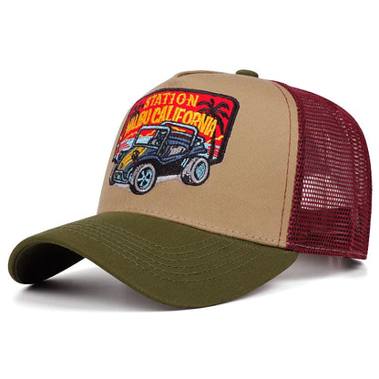 Unisex Sun Hat Hip Hop Mesh Trucker Hat