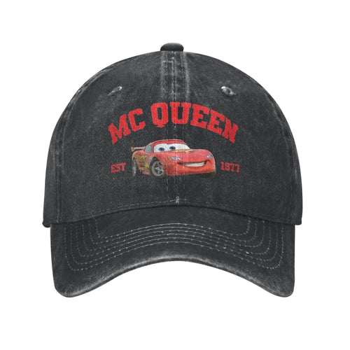 Lightning McQueen Cars Red Washed Trucker Baseball Cap