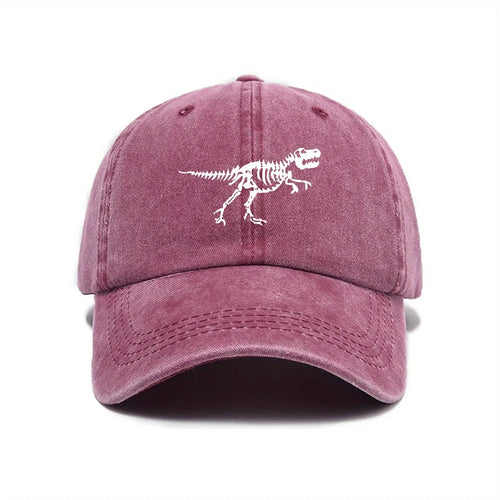 Dinosaur Skeleton Print Casual Street Baseball Cap