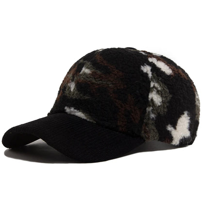 Corduroy Print Winter Baseball Cap