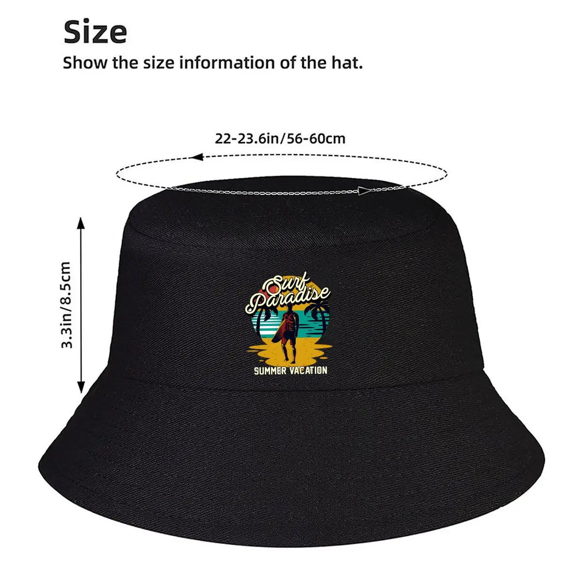 Surf Paradise Summer Vacation Retro Bucket Hat