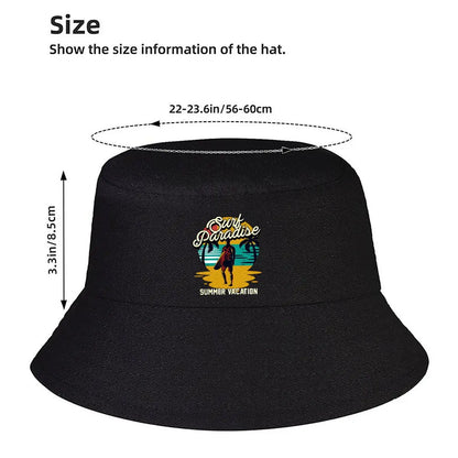 Surf Paradise Summer Vacation Retro Bucket Hat