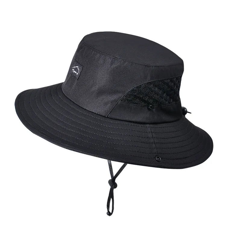 Unisex Outdoor UV Protection Wide Brim Bucket Hat