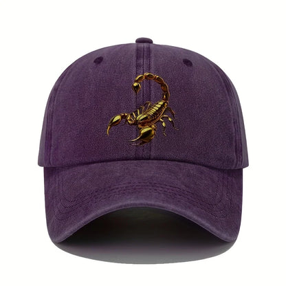 Golden Scorpion Printed Adjustable Baseball Cap