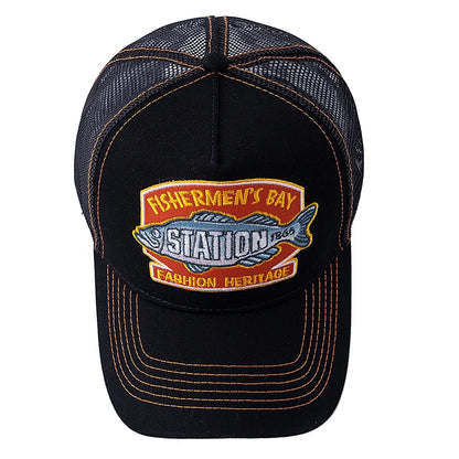 Big Fish Embroidered Mesh Trucker Fishing Cap
