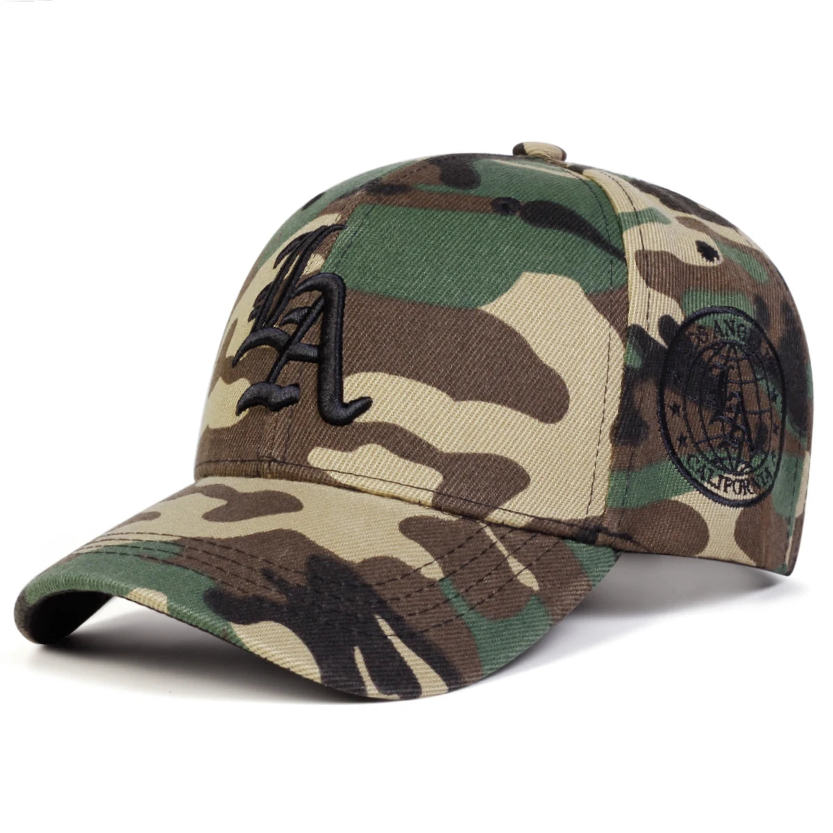 Unisex Gothic LA Camouflage Embroidery Baseball Cap