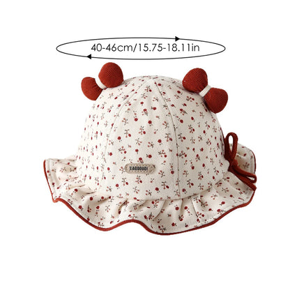 Sweet Flower Bow Baby Bucket Hat