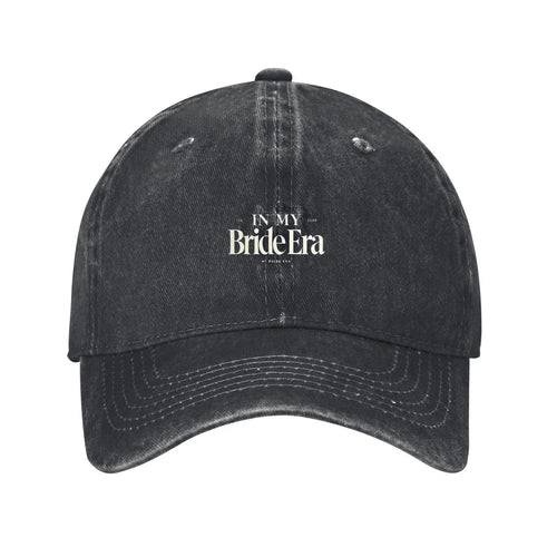 In My Bride Era Distressed Denim Baseball Cap