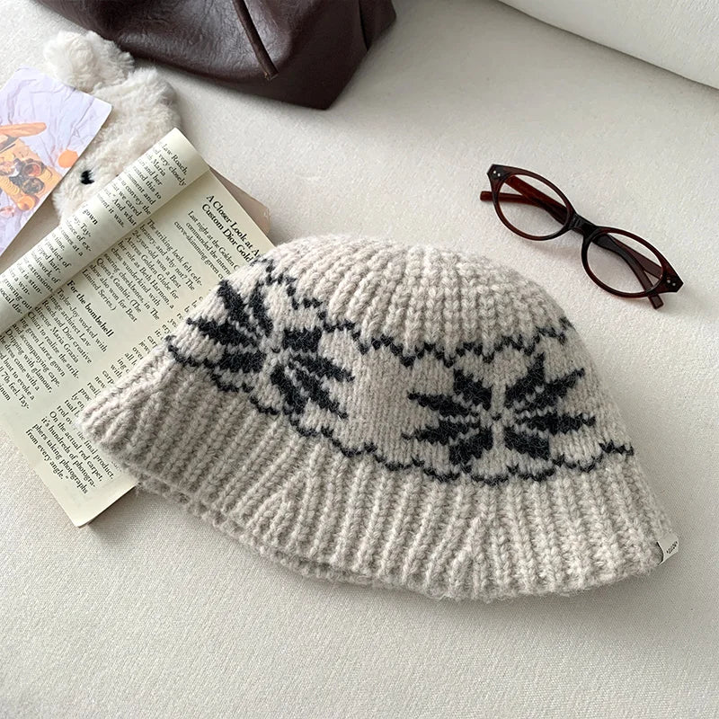 Retro Fair Isle Earflap Bucket Hat