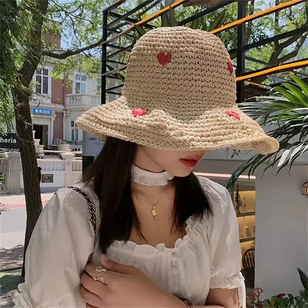 Insta Style Wavy Edge Straw Bucket Hat