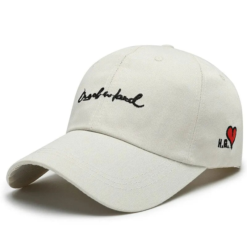 Love Embroidery Polyester Cotton Baseball Hat