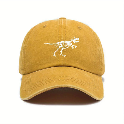 Dinosaur Skeleton Print Casual Street Baseball Cap