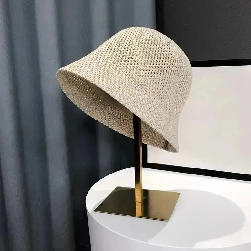 Japanese Hollow Thin Breathable Beach Bucket Hat