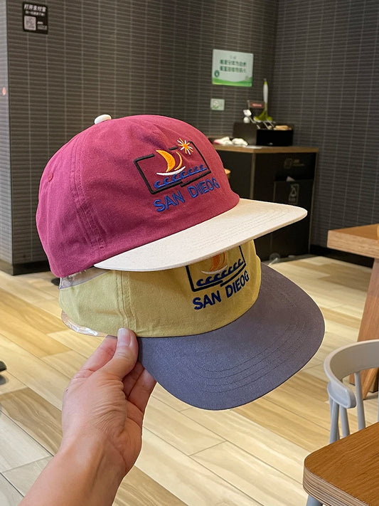 Color Block Embroidery Baseball Cap