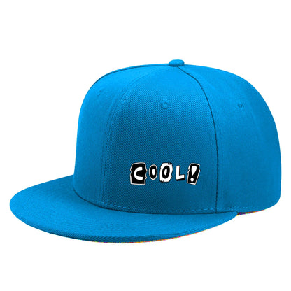 English Print Korean Hip Hop Flat Brim Baseball Hat