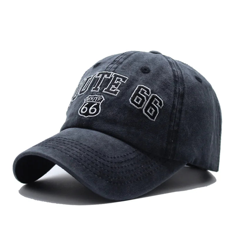 Route 66 Embroidered Baseball Cap