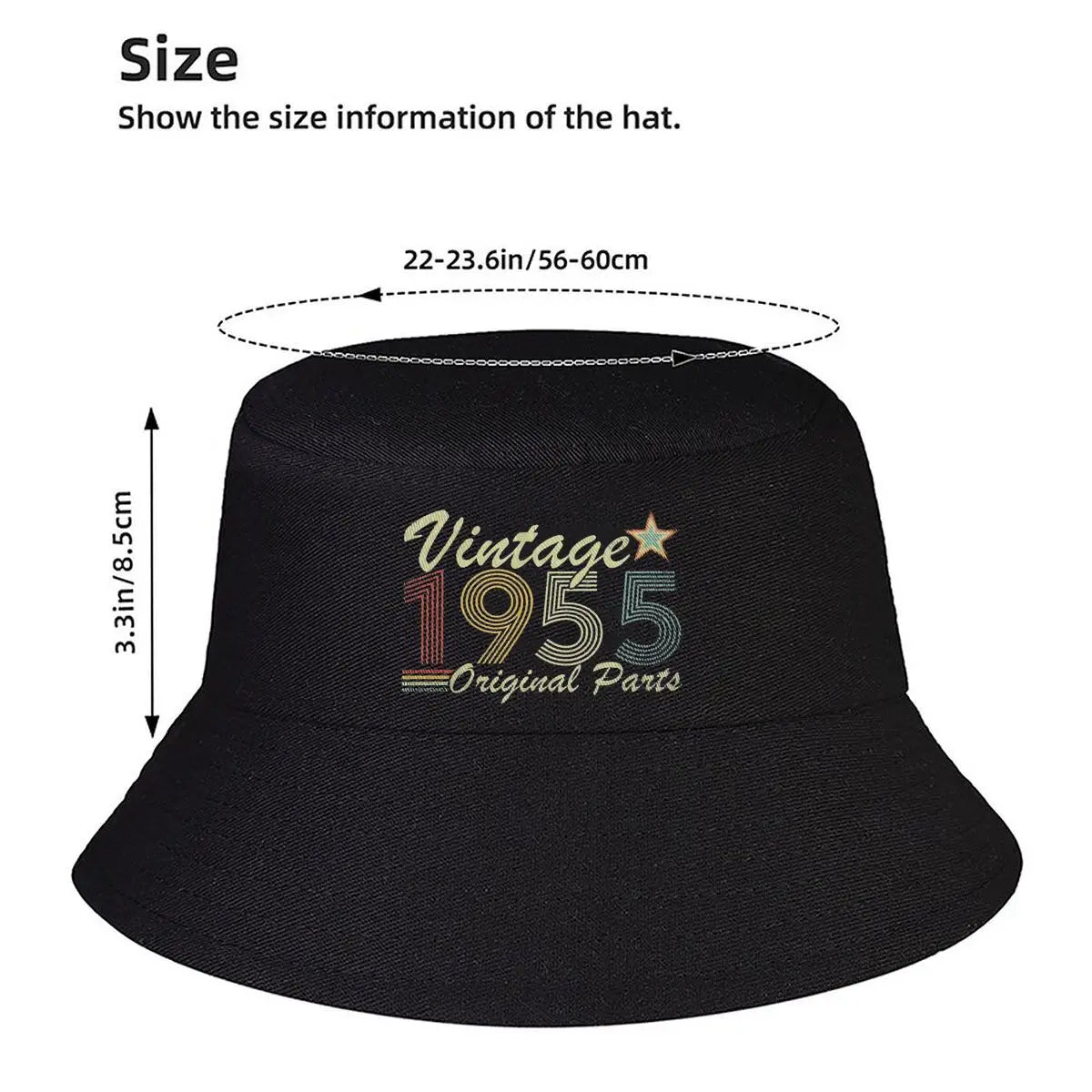 Vintage 1955 Original Parts Retro Bucket Hat