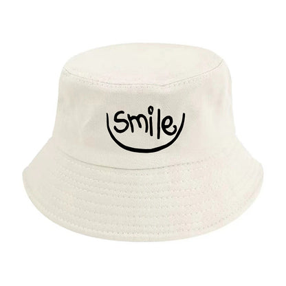 Unisex Smile Face Print Bucket Hat