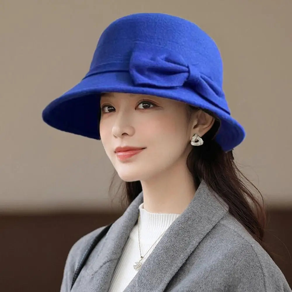 Vintage Wool Felt Cloche Bucket Hat