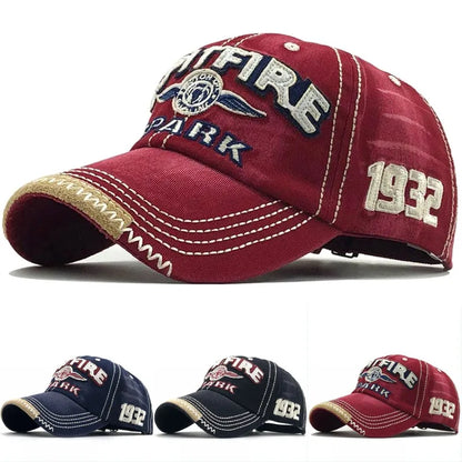 Letter Embroidered Cotton Baseball Cap Unisex