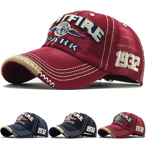 Letter Embroidered Cotton Baseball Cap Unisex