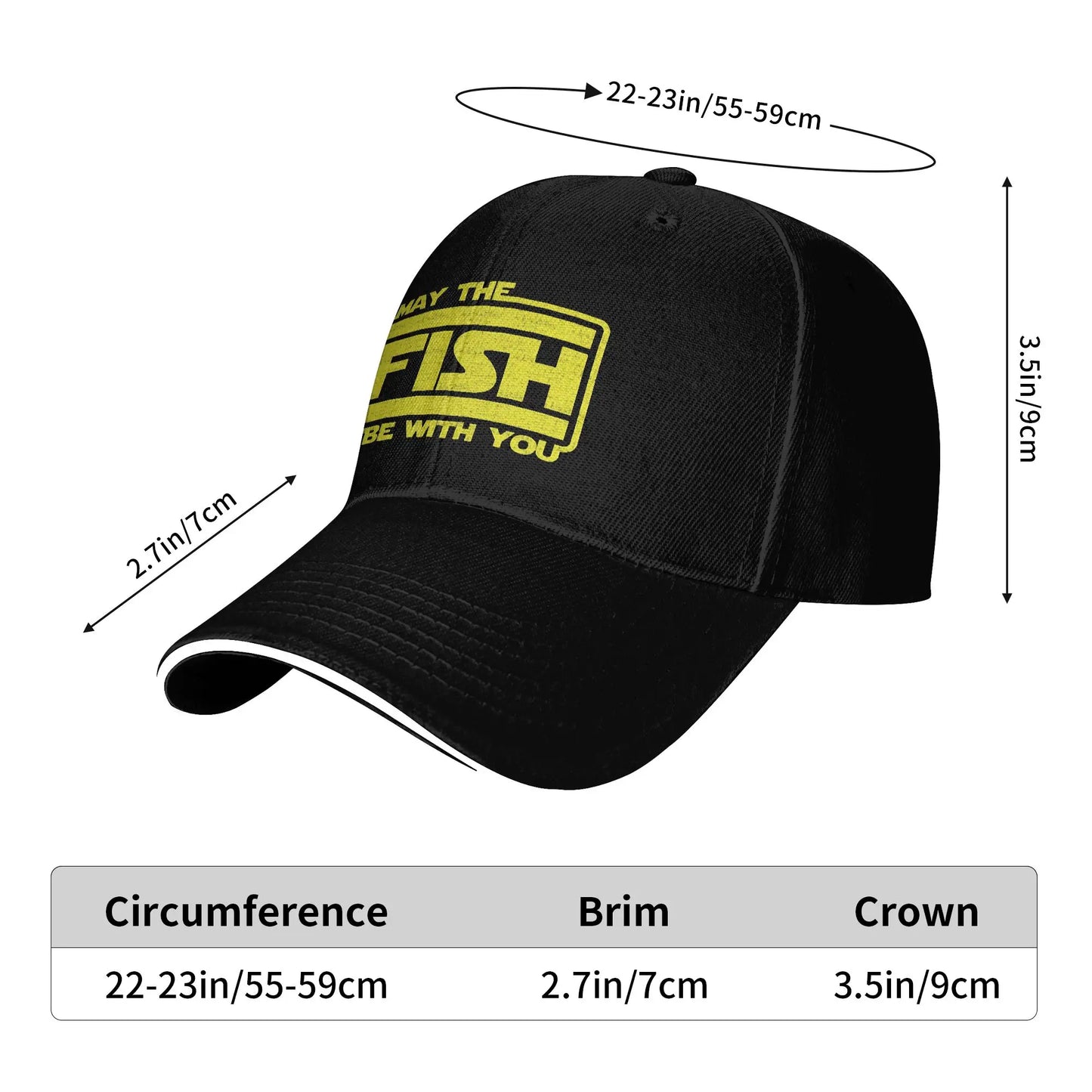 May The Fish Be With You Fishing Baseball Cap