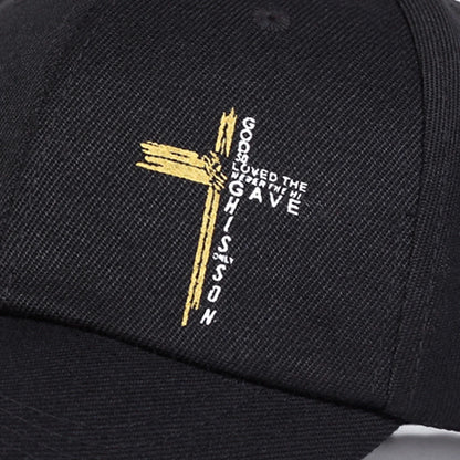 Unisex Letter Cross Printing Baseball Caps