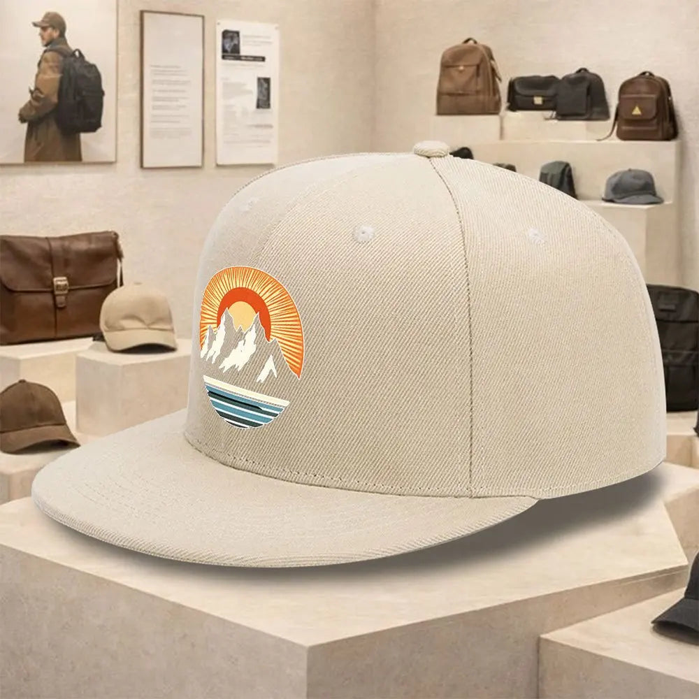 Mountain Sunset Graphic Unisex Snapback Cap
