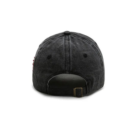 Distressed Washed Cotton Korean Outdoor Baseball Cap