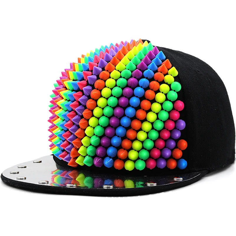 Luxury Rivet Punk Snapback Cap