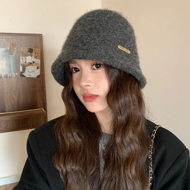 Women's Oversized Sherpa Winter Bucket Hat