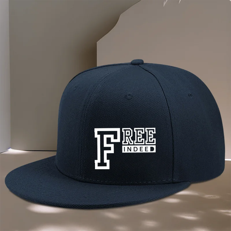 Free Indeed Graphic Print Snapback Cap